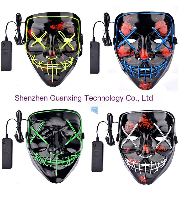 Halloween EL Light-Up Scary Mask for Parties