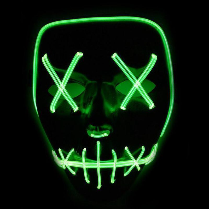 Halloween EL Light-Up Scary Mask for Parties