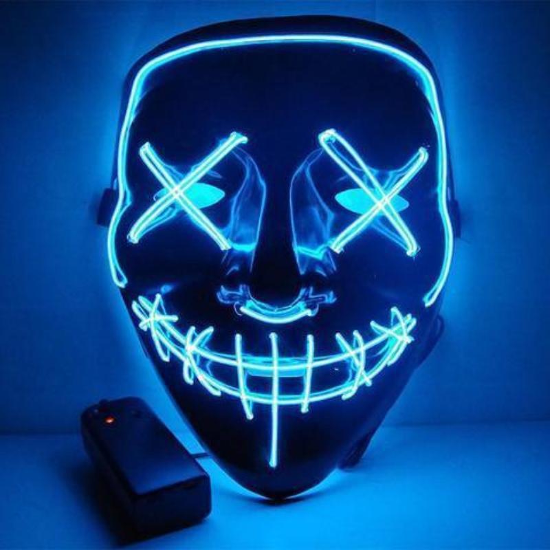Halloween EL Light-Up Scary Mask for Parties