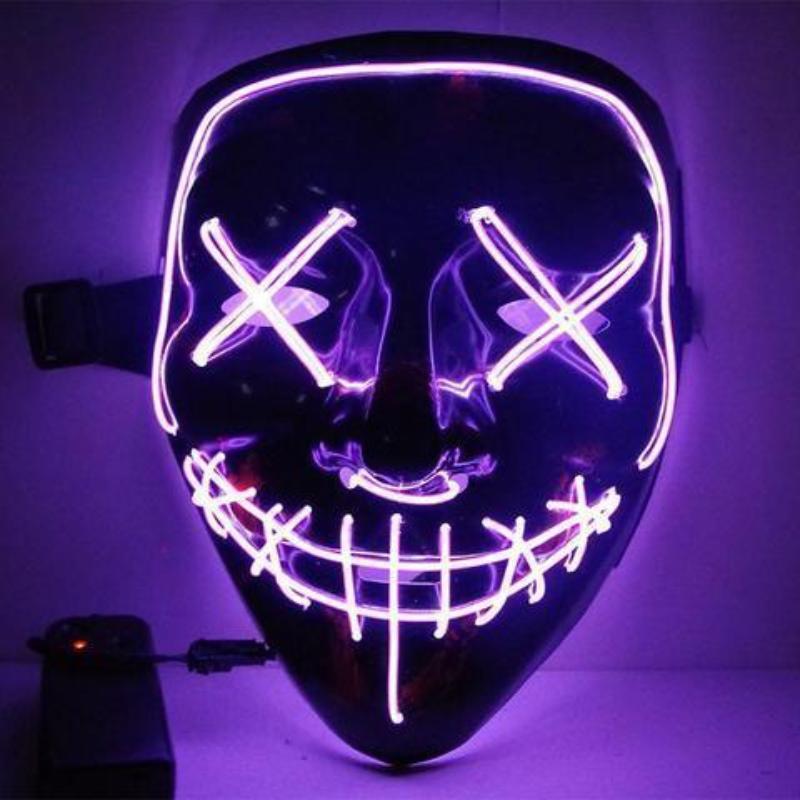 Halloween EL Light-Up Scary Mask for Parties