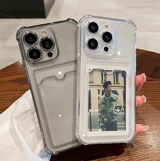 Customized Magnetic Bracket Phone Case-Transparent Anti-Drop Protective Cover for iPhone 17 16...Pro Max Plus, Phone Accessories