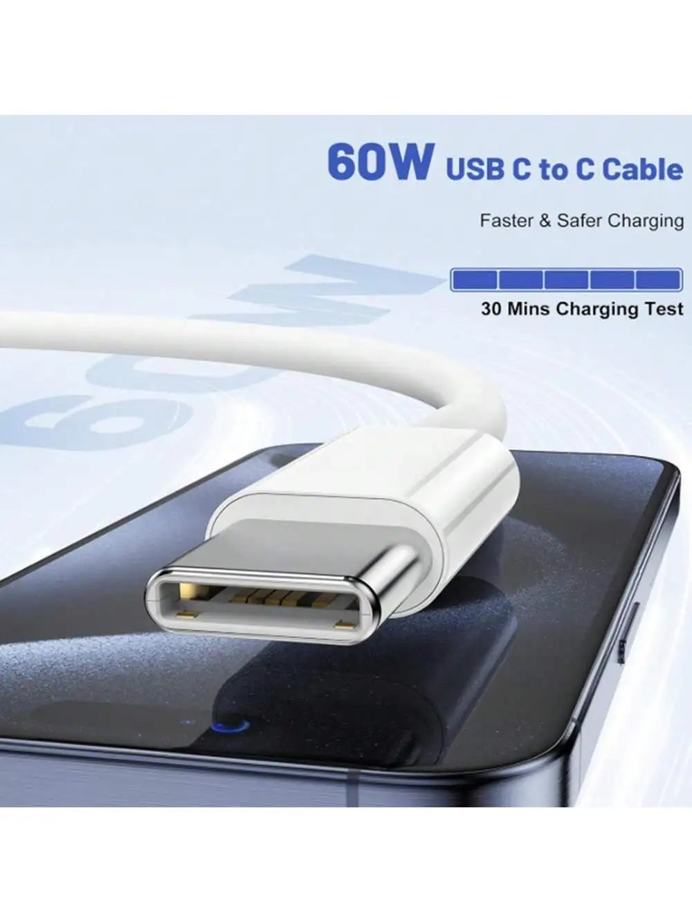 20W Charger Blockcharge and Data Wire Data Cable 3-Port PD USB C & USB a Wall Charger Type C Compatible for iPhone 12-16 Pro Max