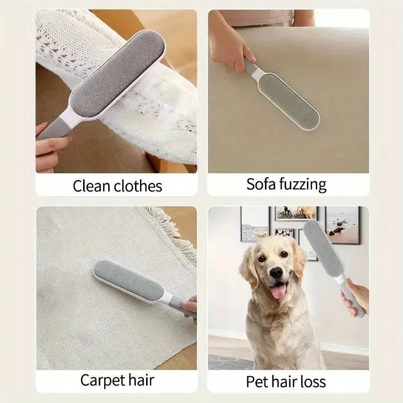 Pet Hair Reusable Lint Brush - Washable Double-Sided Static for Sofa Carpet Clothes