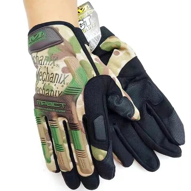 Tactical Semi Full Finger Super Technician Long Finger Outdoor Sports Cycling Fitness Touch Screen Anti Slip Gloves