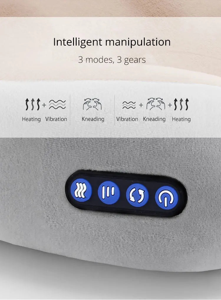 U-shaped neck massager, USB charging portable home car travel electric pillow suitable for relaxing the neck and shoulders