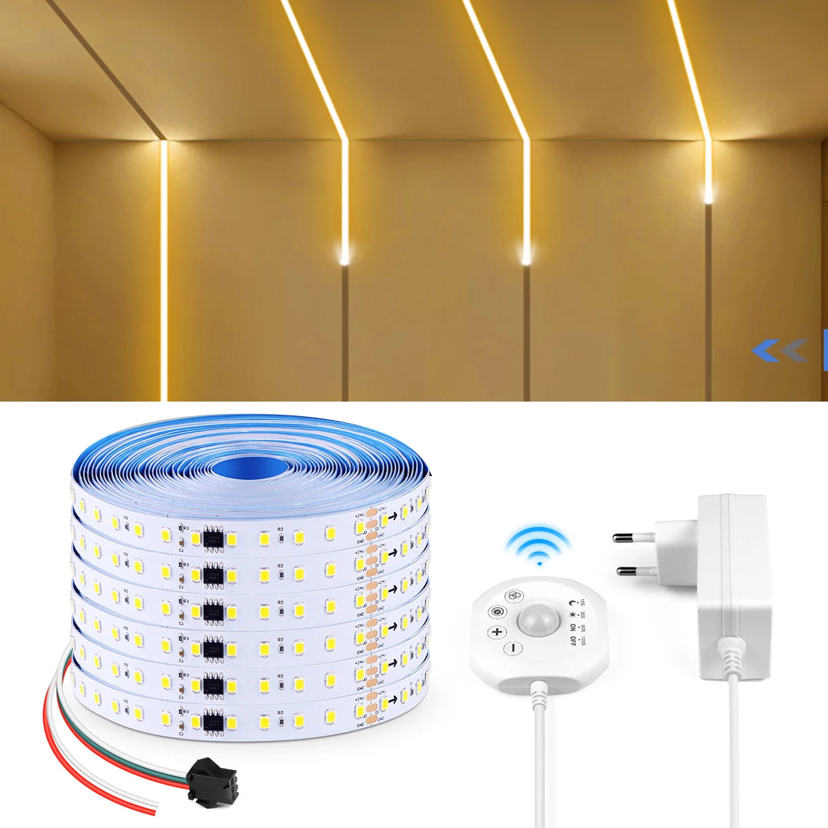 WS2811 LED Strip Ceiling Horse Race Chase Track Light 5/10M PIR Motion Sensor LED Tape Diode Ribbon For Room Night Corridor Lamp