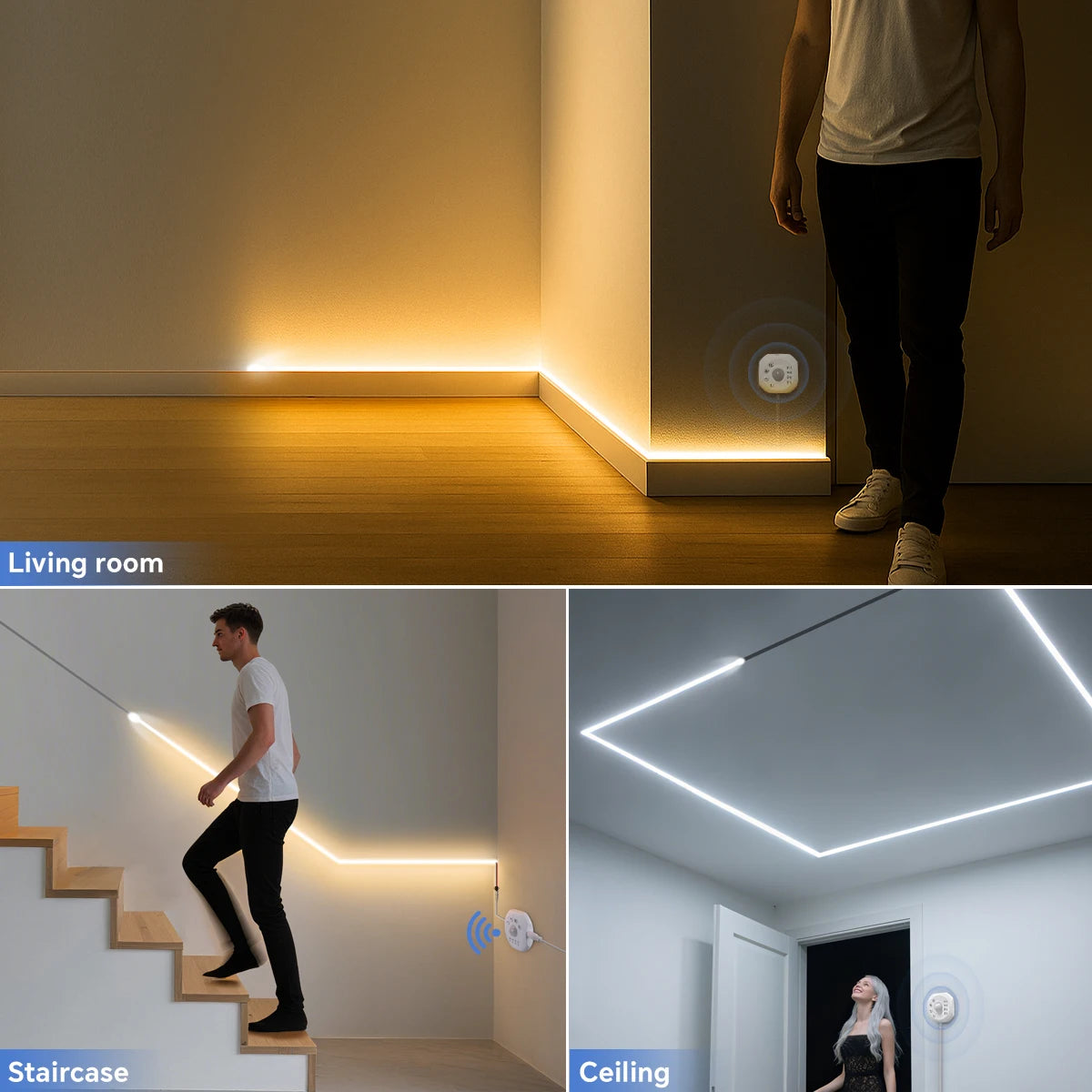 WS2811 LED Strip Ceiling Horse Race Chase Track Light 5/10M PIR Motion Sensor LED Tape Diode Ribbon For Room Night Corridor Lamp