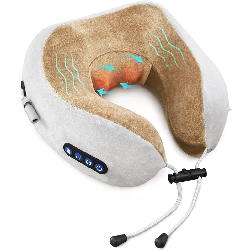 U-shaped neck massager, USB charging portable home car travel electric pillow suitable for relaxing the neck and shoulders