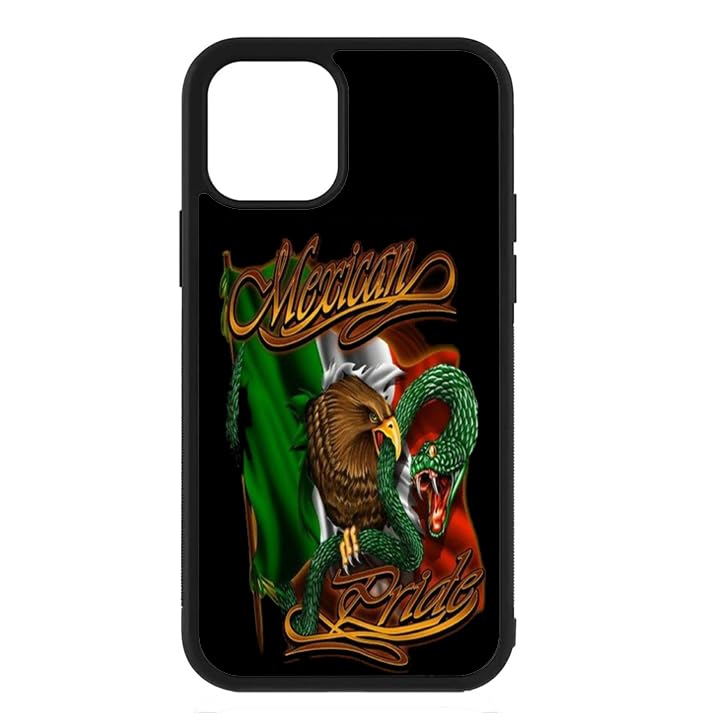 Mexican Pride Hecho En Mexico Design Case - Compatible with iPhone 16 15 14 13 12 11 X XS XR 8 7 6 6s Plus Mini Pro Max - Durable Non-Slip TPU Rubber Shockproof Slim Case (iPhone 14) Black